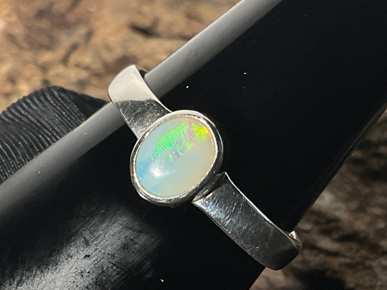 Natural Australian Coober Pedy Opal Ring 13.60 Carat